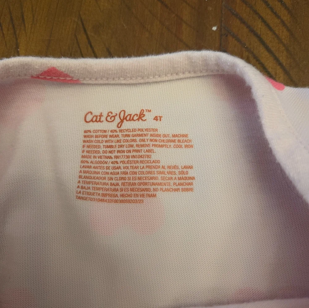 🎉5/$10 Pink Heart Pattern Kids Dress 4T - Picture 2 of 3